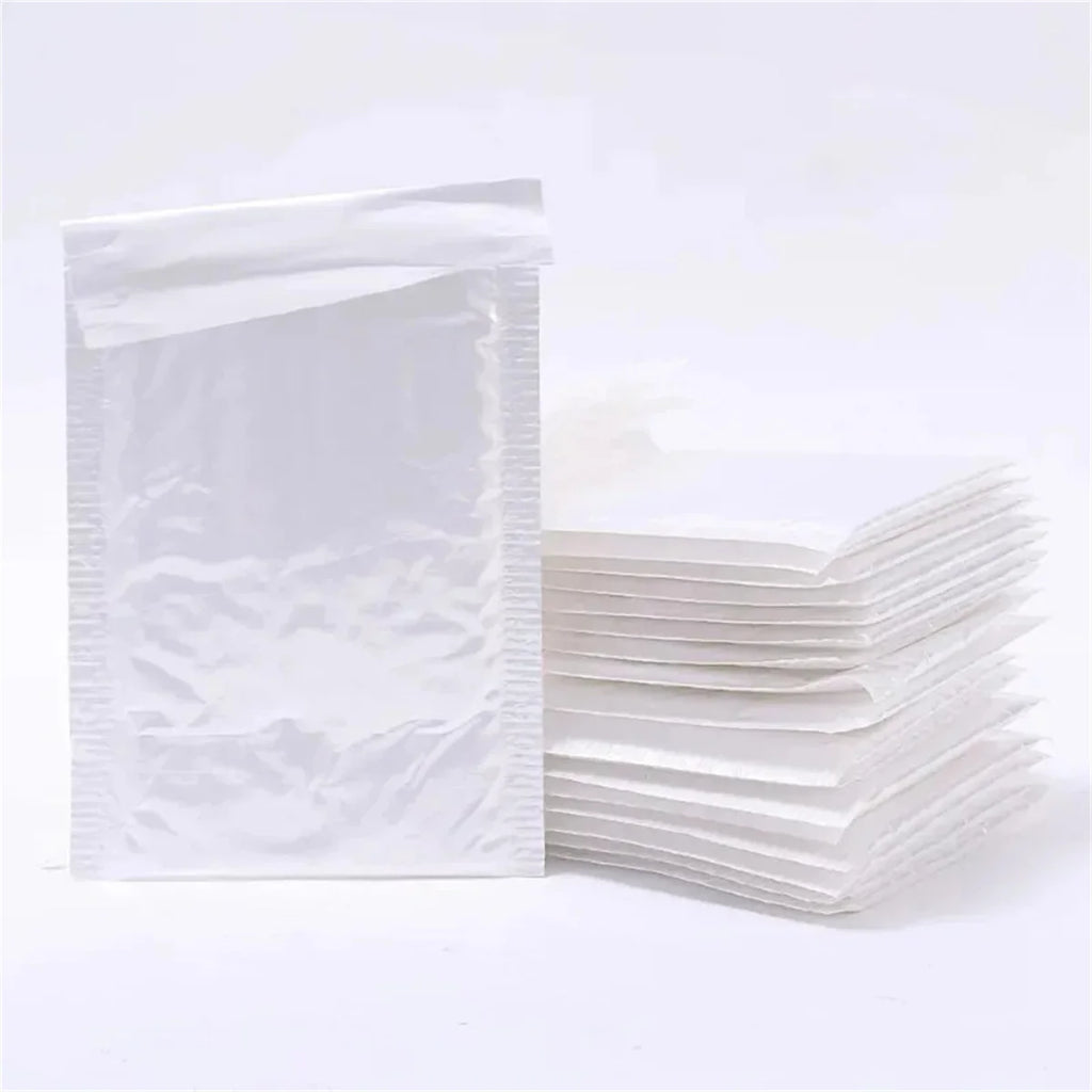 10/50Pcs Bubble Mailers White Poly Bubble Mailer Self Seal Padded Gift Bag Packaging Envelope Bags Book Shipping Package Bag