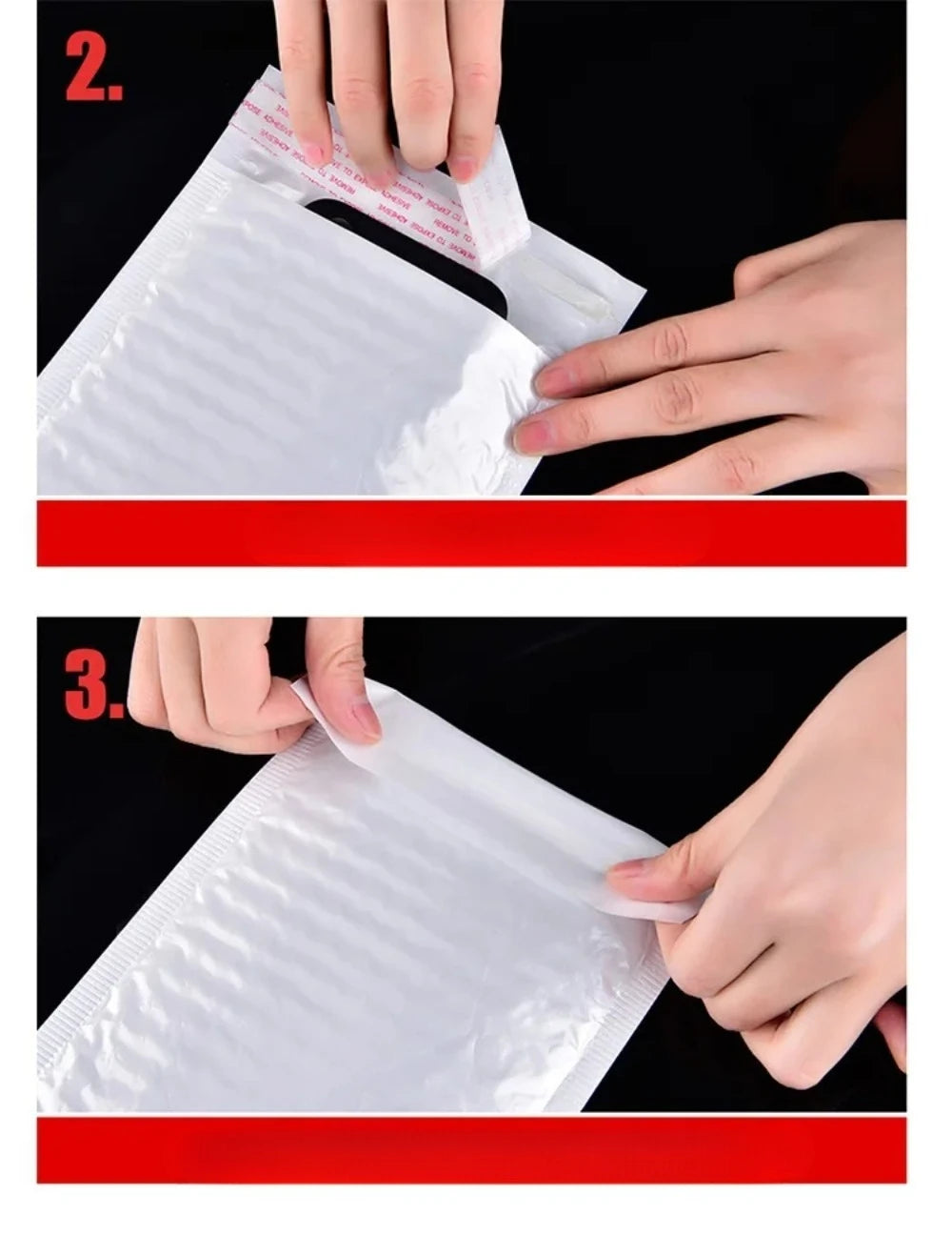 50 pcs pearlescent bubble mailers waterproof self seal shipping envelopes for online store cosmetic packaging use