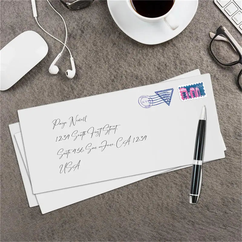 10-100Pcs Windowless white envelope 10 # Secure Business Envelope Can hold A4 paper Bill invoice Self Sealing Envelope