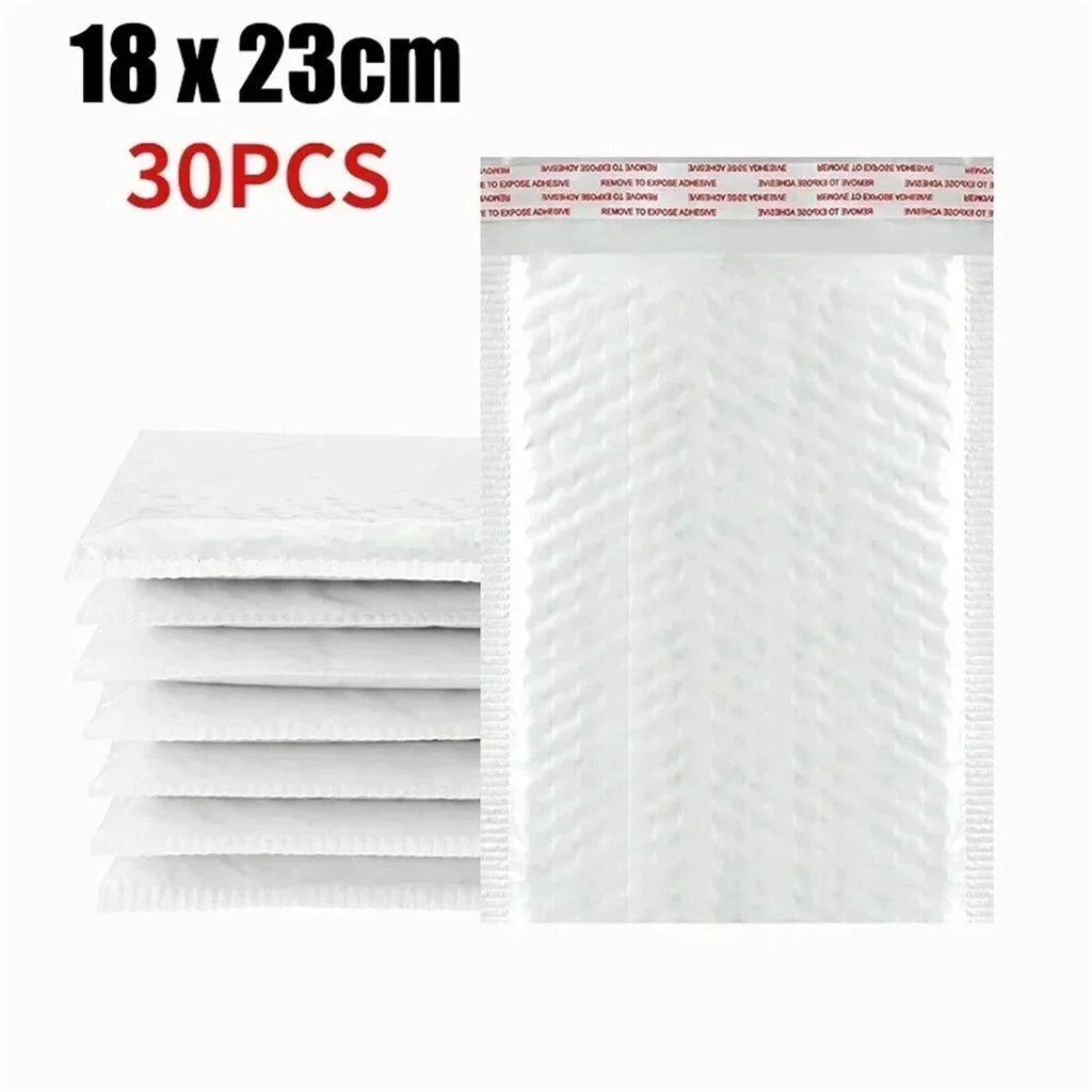 10/50Pcs Bubble Mailers White Poly Bubble Mailer Self Seal Padded Gift Bag Packaging Envelope Bags Book Shipping Package Bag
