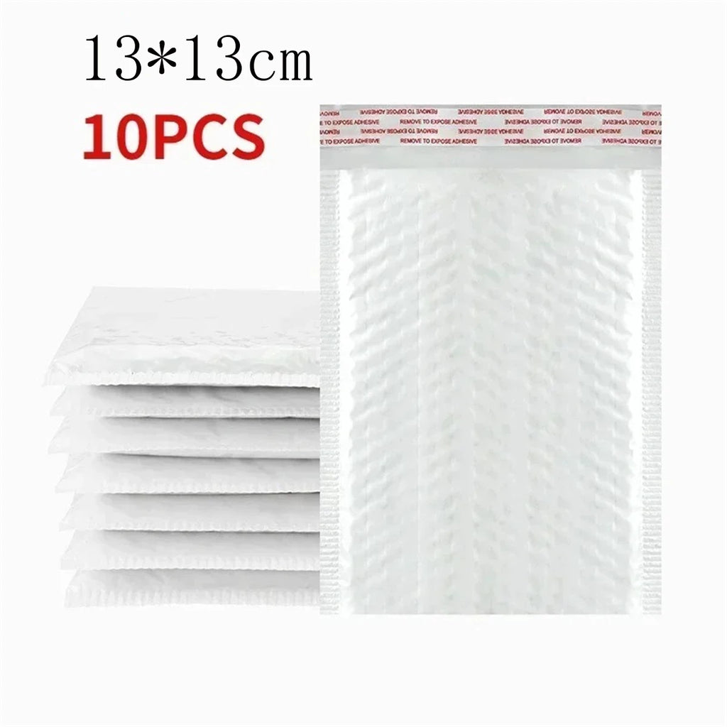 10/50Pcs Bubble Mailers White Poly Bubble Mailer Self Seal Padded Gift Bag Packaging Envelope Bags Book Shipping Package Bag
