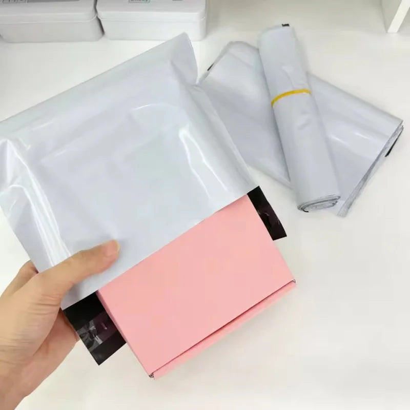 10/50/100Pcs Envelope Bag Plastic Express Envelope Storage Bag Gray White Mailing Bag Self Adhesive Sealed Express Bag