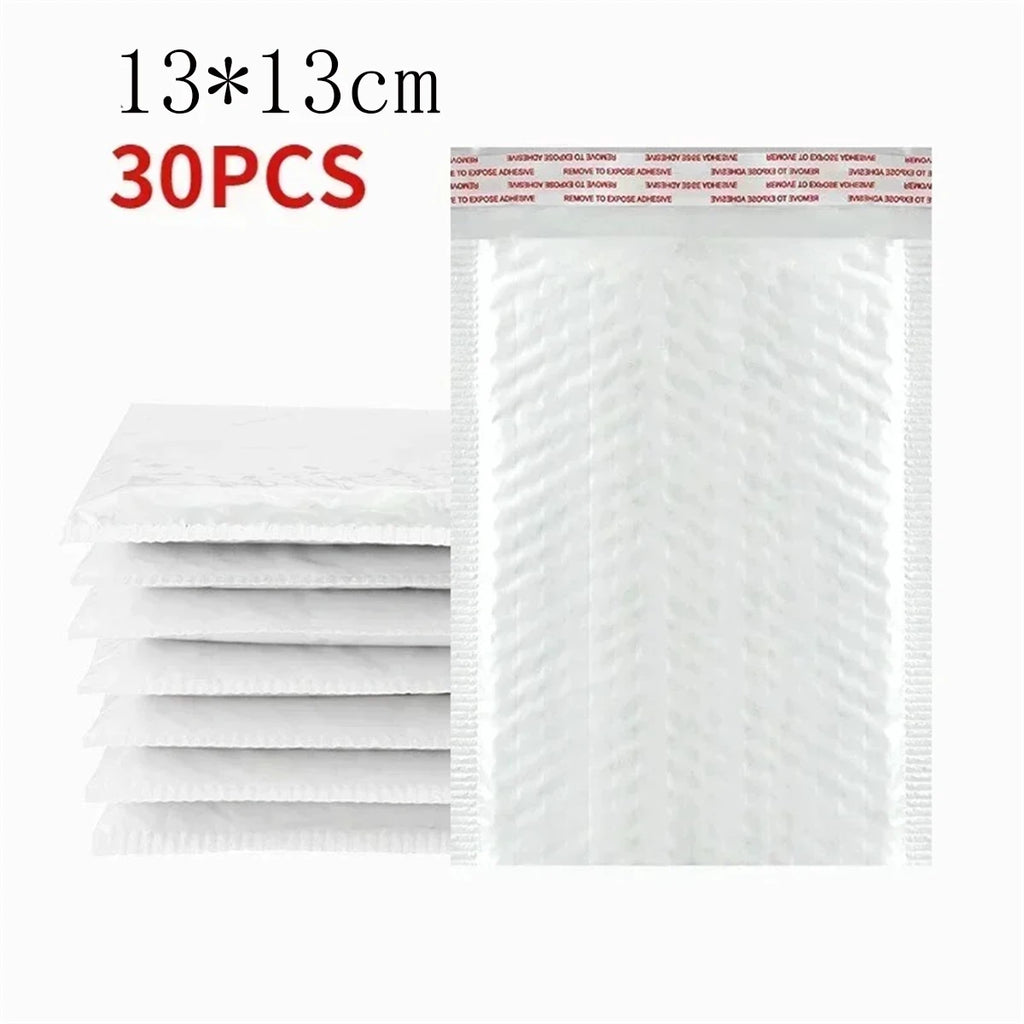 10/50Pcs Bubble Mailers White Poly Bubble Mailer Self Seal Padded Gift Bag Packaging Envelope Bags Book Shipping Package Bag