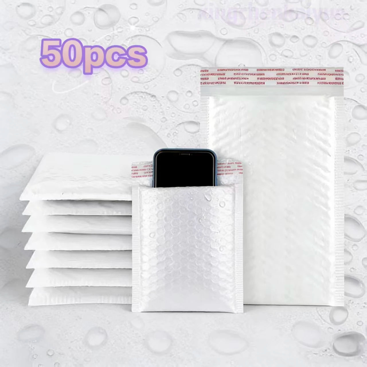 50/100Pcs Shipping Bags White Foam Envelope Bubble Mailers Wholesale with Different Specifications Send Packaging Soft Envelope