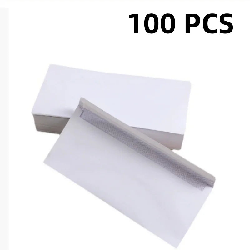 10-100Pcs Windowless white envelope 10 # Secure Business Envelope Can hold A4 paper Bill invoice Self Sealing Envelope