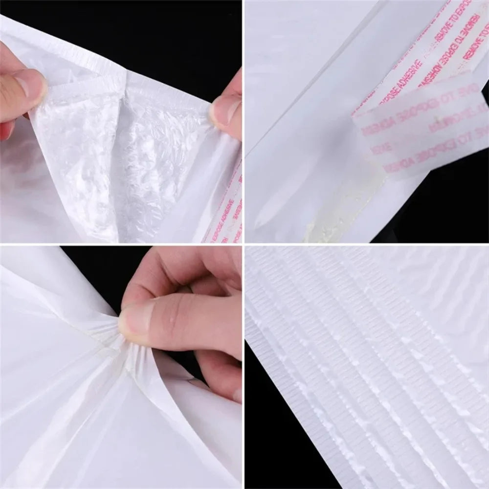 50 pcs pearlescent bubble mailers waterproof self seal shipping envelopes for online store cosmetic packaging use