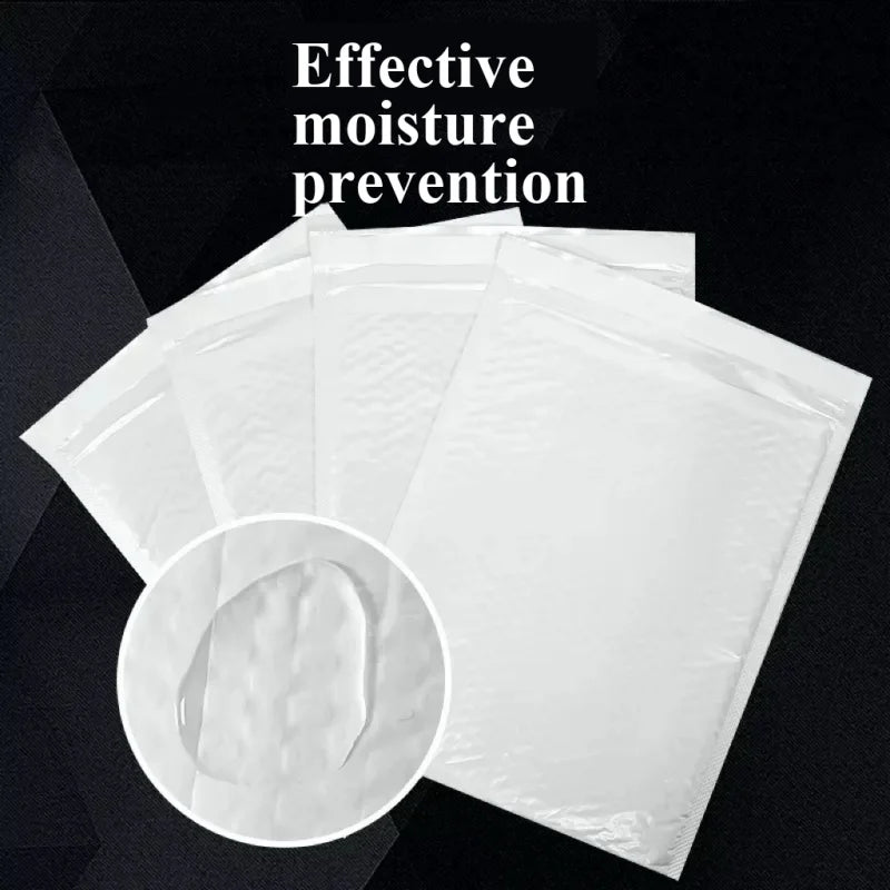 100Pcs White Bubble Envelopes With Bubble Buffering And AntiCollision SelfAdhesive Sealing Strips For Express Packaging