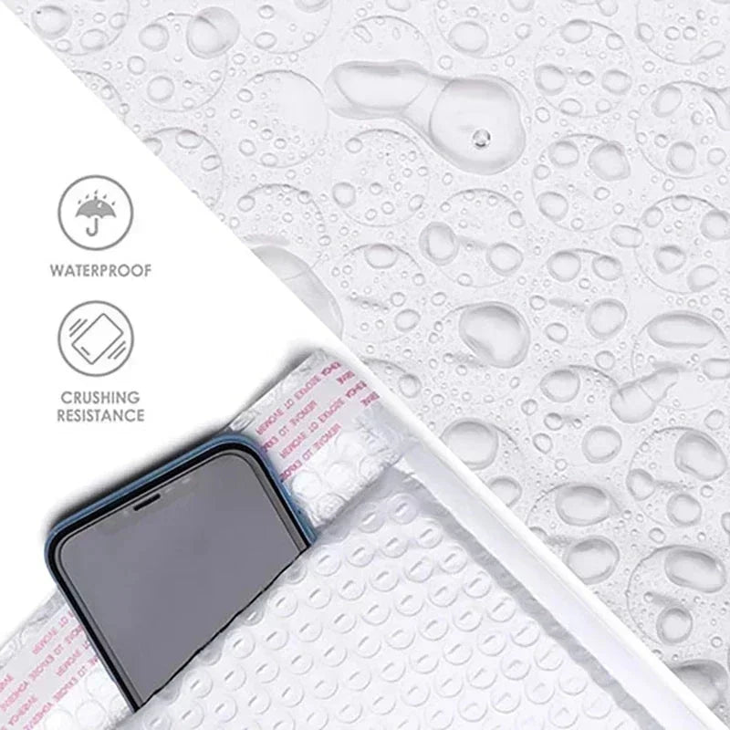 50/100Pcs Shipping Bags White Foam Envelope Bubble Mailers Wholesale with Different Specifications Send Packaging Soft Envelope