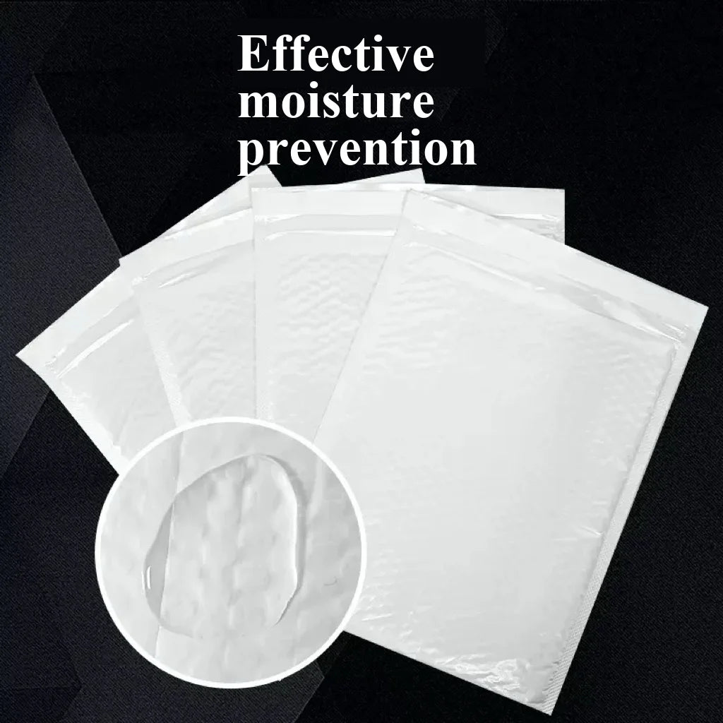100Pcs White Bubble Envelopes With Bubble Buffering And AntiCollision SelfAdhesive Sealing Strips For Express Packaging