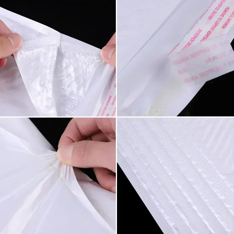 50/100Pcs Shipping Bags White Foam Envelope Bubble Mailers Wholesale with Different Specifications Send Packaging Soft Envelope